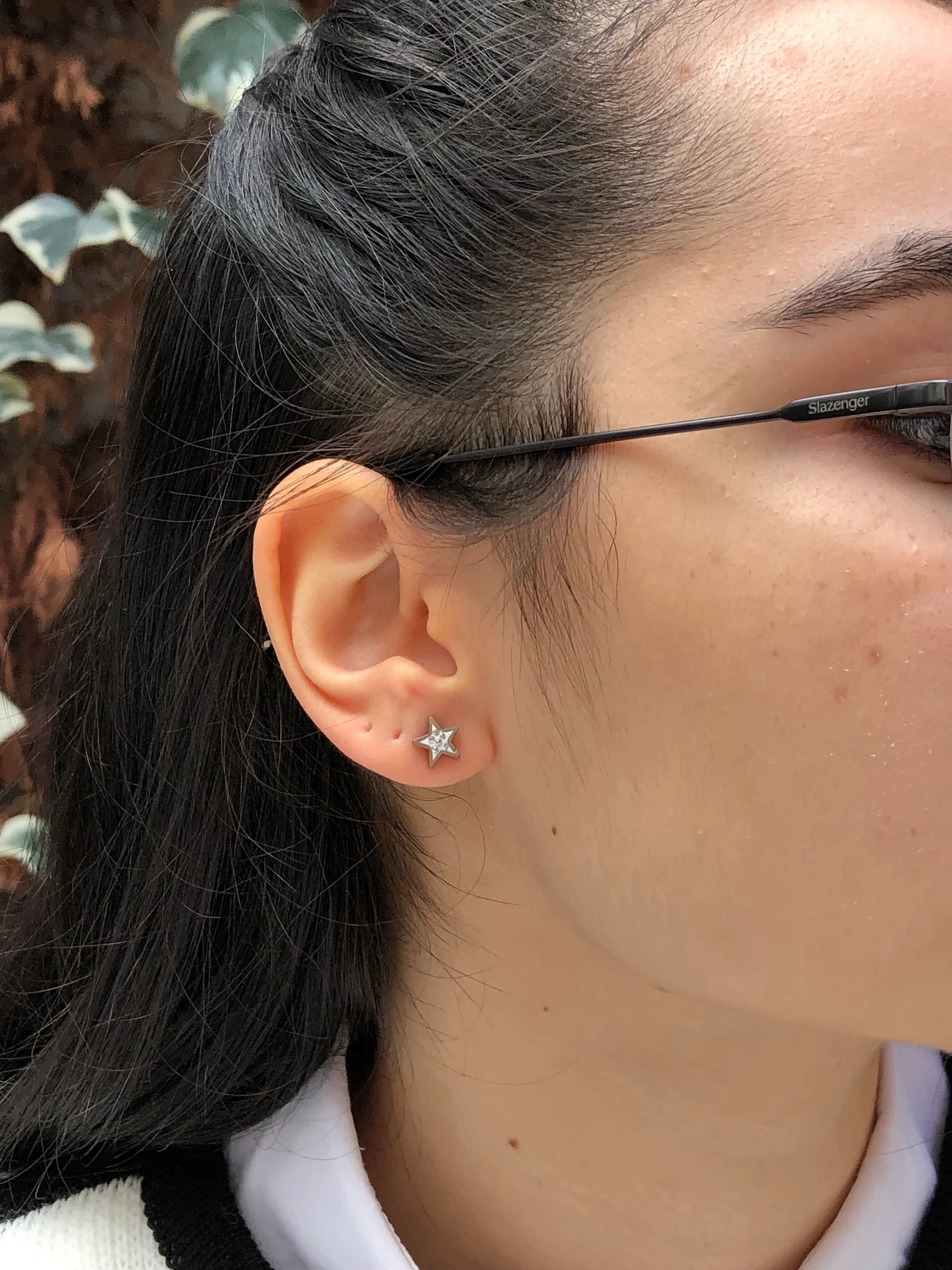 Tekli Silver Yıldız Küpe