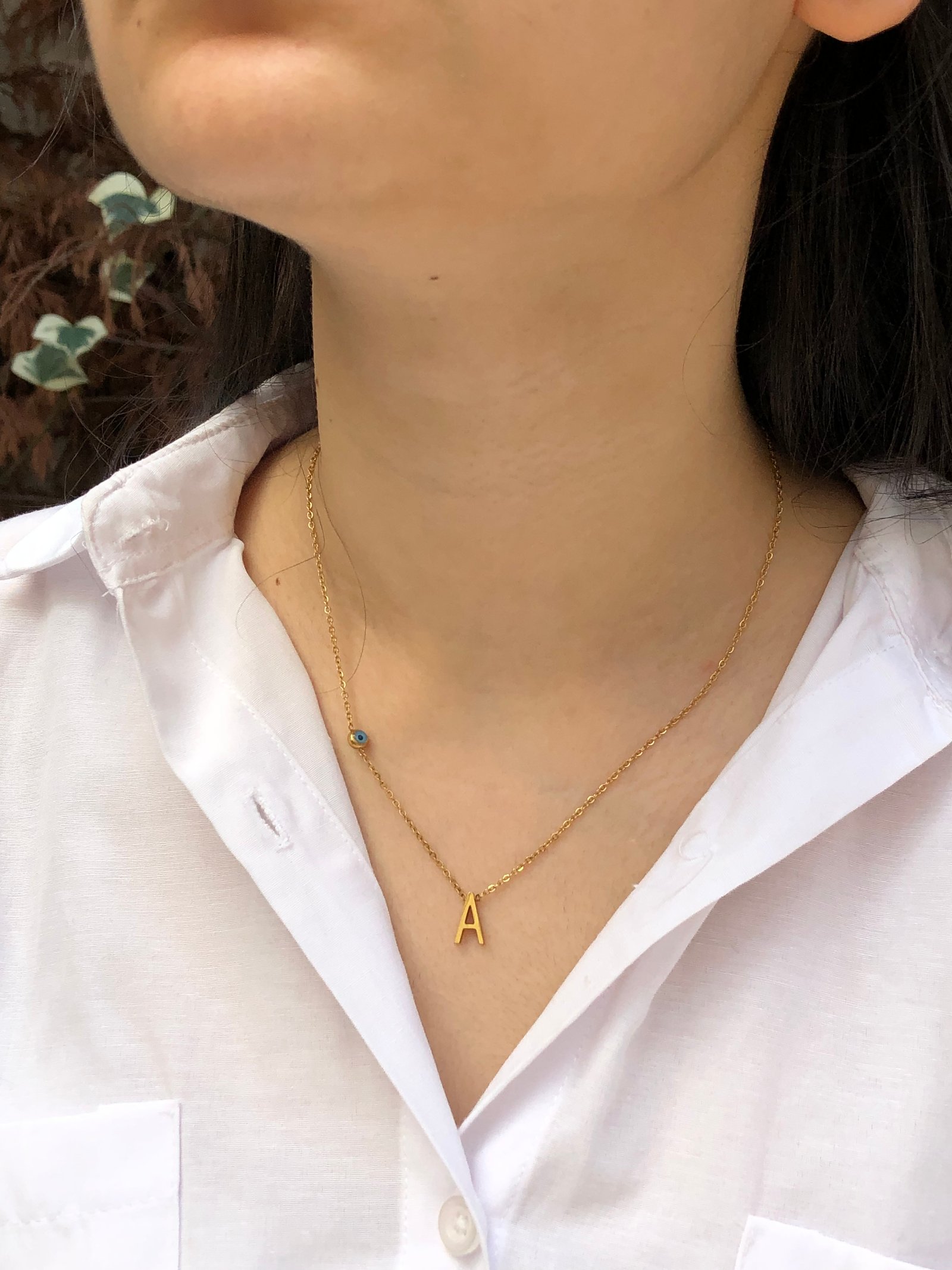 A Harfi Çelik Kolye