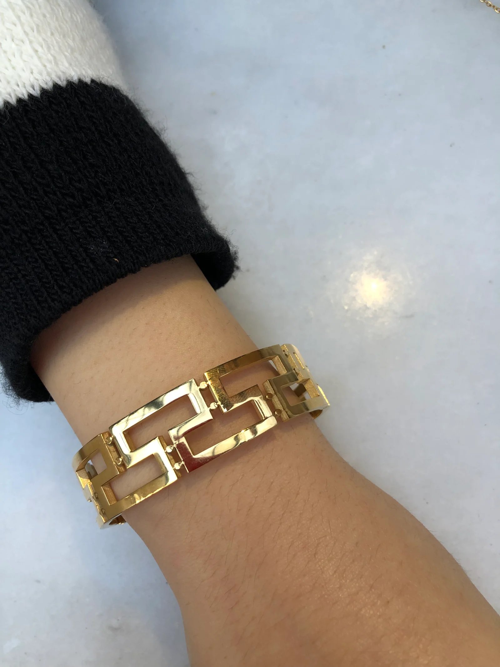 Gold Çelik Kararmaz Geniş Kelepçe